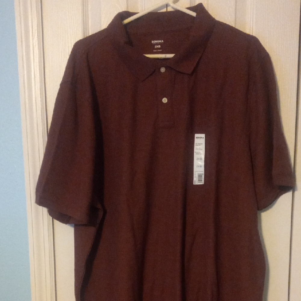 Sonoma Men's Maroon Polo Shirt